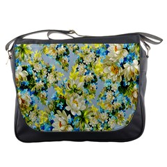 Background-flower White Messenger Bag by nateshop