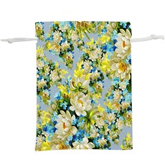 Background-flower White  Lightweight Drawstring Pouch (xl) by nateshop