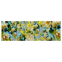 Background-flower White Banner And Sign 12  X 4 