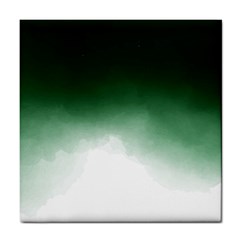 Watercolor-green White Tile Coaster