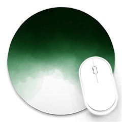 Watercolor-green White Round Mousepads by nateshop