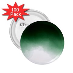 Watercolor-green White 2 25  Buttons (100 Pack)  by nateshop