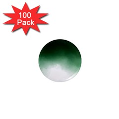 Watercolor-green White 1  Mini Magnets (100 Pack)  by nateshop