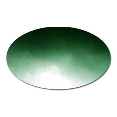 Watercolor-green White Oval Magnet by nateshop