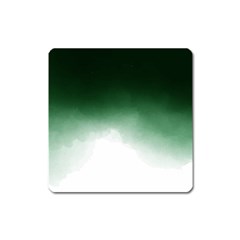 Watercolor-green White Square Magnet by nateshop