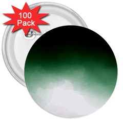 Watercolor-green White 3  Buttons (100 Pack)  by nateshop