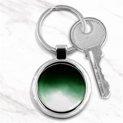 Watercolor-green White Key Chain (round) by nateshop