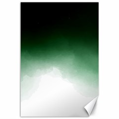 Watercolor-green White Canvas 12  X 18  by nateshop