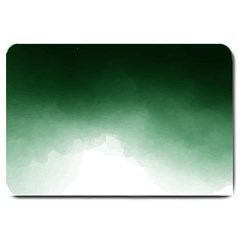 Watercolor-green White Large Doormat  by nateshop