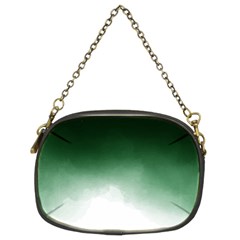 Watercolor-green White Chain Purse (two Sides) by nateshop