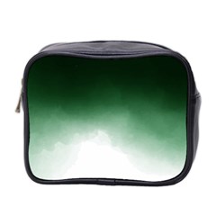 Watercolor-green White Mini Toiletries Bag (two Sides) by nateshop