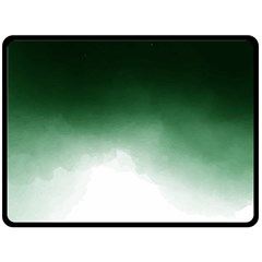 Watercolor-green White Fleece Blanket (large)  by nateshop