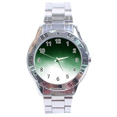 Watercolor-green White Stainless Steel Analogue Watch by nateshop