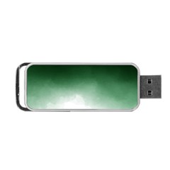 Watercolor-green White Portable Usb Flash (one Side) by nateshop