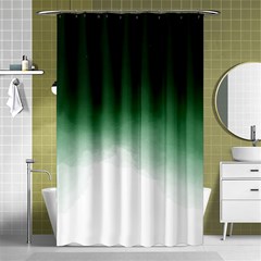 Watercolor-green White Shower Curtain 48  X 72  (small)  by nateshop