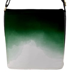 Watercolor-green White Flap Closure Messenger Bag (s) by nateshop