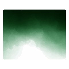 Watercolor-green White Double Sided Flano Blanket (large)  by nateshop