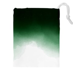 Watercolor-green White Drawstring Pouch (4xl) by nateshop