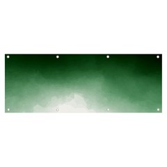 Watercolor-green White Banner And Sign 8  X 3 