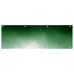 Watercolor-green White Banner And Sign 9  X 3 