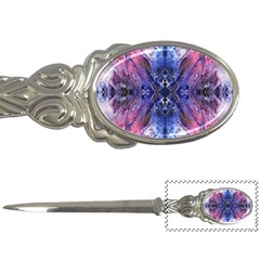 Magenta On Cobalt Letter Opener by kaleidomarblingart