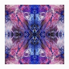 Magenta On Cobalt Medium Glasses Cloth by kaleidomarblingart