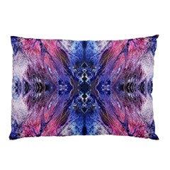 Magenta On Cobalt Pillow Case by kaleidomarblingart