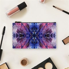 Magenta On Cobalt Cosmetic Bag (small) by kaleidomarblingart