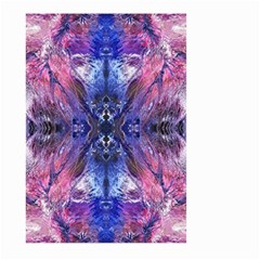 Magenta On Cobalt Large Garden Flag (two Sides) by kaleidomarblingart