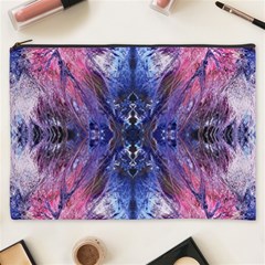 Magenta On Cobalt Cosmetic Bag (xxxl) by kaleidomarblingart