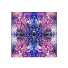 Magenta On Cobalt Satin Bandana Scarf 22  X 22  by kaleidomarblingart