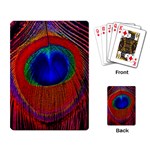 Red Peacock Plumage Fearher Bird Pattern Playing Cards Single Design (Rectangle) Back