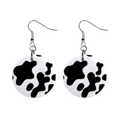 Cow Pattern Mini Button Earrings by BangZart