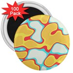 Retro art urban grunge pattern 3  Magnets (100 pack) Front