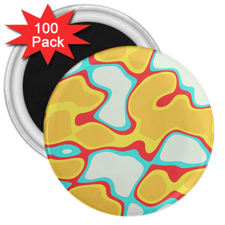 Retro art urban grunge pattern 3  Magnets (100 pack)