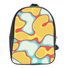 Retro art urban grunge pattern School Bag (XL)