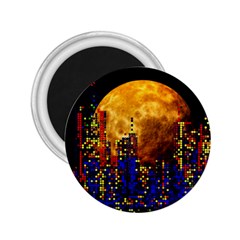 Skyline Frankfurt Abstract Moon 2 25  Magnets