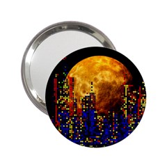 Skyline Frankfurt Abstract Moon 2 25  Handbag Mirrors