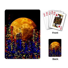 Skyline Frankfurt Abstract Moon Playing Cards Single Design (rectangle)