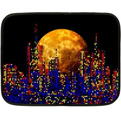 Skyline Frankfurt Abstract Moon Double Sided Fleece Blanket (mini) 