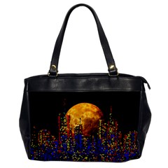 Skyline Frankfurt Abstract Moon Oversize Office Handbag