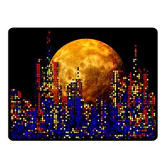 Skyline Frankfurt Abstract Moon Fleece Blanket (small) by Jancukart