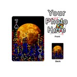 Skyline frankfurt abstract moon Playing Cards 54 Designs (Mini) Front - Spade7