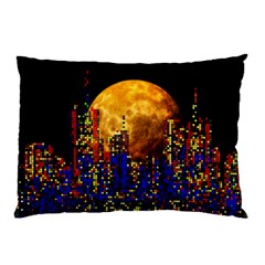 Skyline Frankfurt Abstract Moon Pillow Case (two Sides)