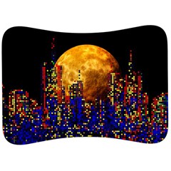 Skyline Frankfurt Abstract Moon Velour Seat Head Rest Cushion