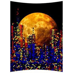 Skyline Frankfurt Abstract Moon Back Support Cushion by Jancukart