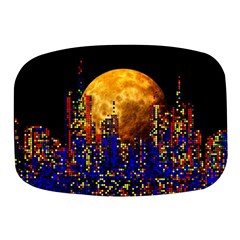 Skyline Frankfurt Abstract Moon Mini Square Pill Box by Jancukart