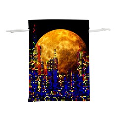 Skyline Frankfurt Abstract Moon Lightweight Drawstring Pouch (m) by Jancukart