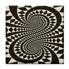 Retro-form-shape-abstract Tile Coaster