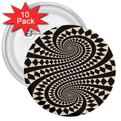 Retro-form-shape-abstract 3  Buttons (10 Pack) 